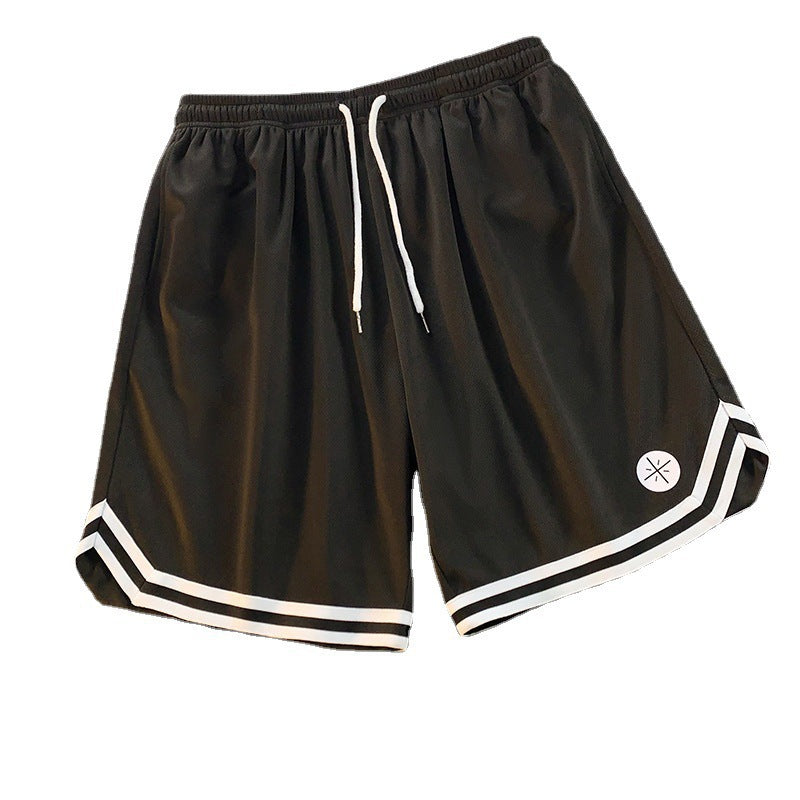 Summer Outer Wear Basketball Sports Shorts Men's Thin Casual Quick-drying Ice Silk Pants Loose All-match Five-point Pants Men's