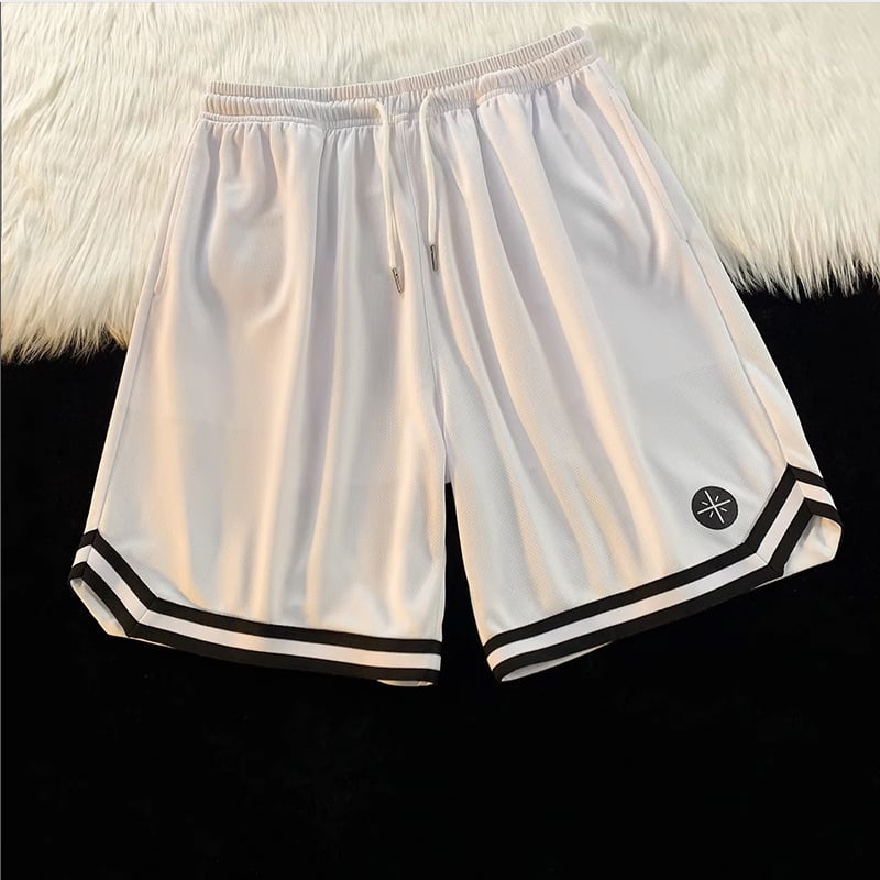 Summer Outer Wear Basketball Sports Shorts Men's Thin Casual Quick-drying Ice Silk Pants Loose All-match Five-point Pants Men's